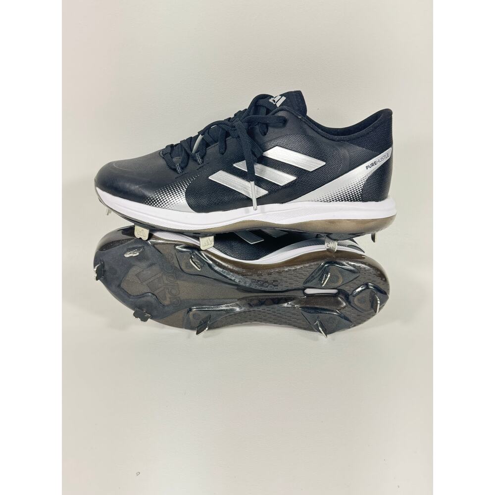 Adidas PureHustle 2 Softball Cleats Black Silver Womens 10 H00984 NWT